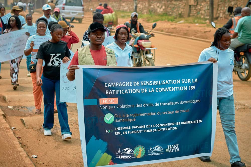 marche de plaidoyé pour la ratification de la convention 189
